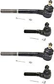 Front, Driver and Passenger Side, Inner and Outer Tie Rod Ends