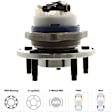 Front and Rear, Driver and Passenger Side Wheel Hubs, with Bearing, with Sensor, Front Wheel Drive