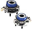 Front, Driver and Passenger Side Wheel Hub, 5 Lugs, With Bearing, With Sensor