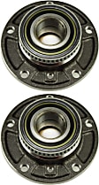 Front, Driver and Passenger Side Wheel Hub, 5 lugs, With Bearing, RWD