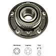 Front, Driver and Passenger Side Wheel Hub, 5 lugs, With Bearing, RWD