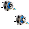 2-Wheel Set Wheel Hubs, With Bearing, With Sensor, Bearing Flange Mounting Holes Threaded