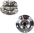 Front, Driver and Passenger Side Wheel Hub, 5 Lugs, With Bearing