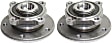 Front, Driver and Passenger Side Wheel Hub, 5 Lugs, With Bearing