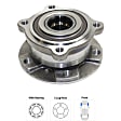 2016 BMW X5 - Front Wheel Hub, With 12 (mm) -1.50 (mm) Threads, 5 Lugs, With Bearing