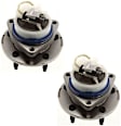 Rear, Driver and Passenger Side Wheel Hubs, With Bearing, With Sensor, Front Wheel Drive, 4-Wheel ABS