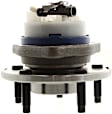 Rear, Driver and Passenger Side Wheel Hubs, With Bearing, With Sensor, Front Wheel Drive, 4-Wheel ABS