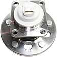 Rear, Driver and Passenger Side Wheel Hub, 5 Lugs, With Bearing, With Sensor