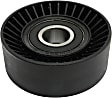 Accessory Belt Idler Pulleys, 17mm or 0.66 in. I.D, 2.76 in. OD, 0.96 in. Pulley Width, Serpentine, Flat