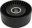 Accessory Belt Idler Pulleys, 17mm or 0.66 in. I.D, 2.76 in. OD, 0.96 in. Pulley Width, Serpentine, Flat