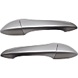 2000-2006 BMW X5 - Front or Rear, Driver and Passenger Side Silver Exterior Door Handle, Without Key Hole