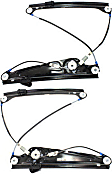 Front, Driver and Passenger Side Power Window Regulator, Without Motor