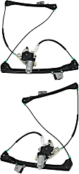 Front, Driver and Passenger Side Power Window Regulator, With Motor