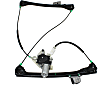 Front, Driver and Passenger Side Power Window Regulator, With Motor