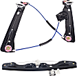 Front and Rear, Driver Side Window Regulators, Power, Without Motor