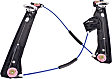 Front and Rear, Driver Side Window Regulators, Power, Without Motor