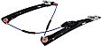 Front and Rear, Driver Side Window Regulators, Power, Without Motor