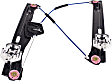 Front and Rear, Driver Side Window Regulators, Power, Without Motor