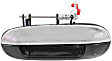 2005 Isuzu Ascender - Rear, Driver and Passenger Side Chrome Lever with Smooth Black Bezel Exterior Door Handle, Without Key Hole, For Models With 2-Row Seating (5-Passenger) Only
