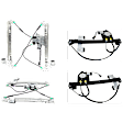 Front and Rear, Driver and Passenger Side Power Window Regulator, With Motor