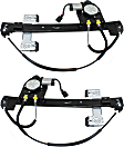 Rear, Driver and Passenger Side Power Window Regulator, With Motor