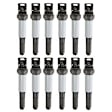 Ignition Coils, Set of 12, (6 Cyl., 2.2L/2.5L/3.0L/3.2L)/(8 Cyl., 4.4L/4.6L/4.8L)/12 Cyl., 6.0L Engines, Triangular Connector Shape
