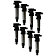 Ignition Coils, Set of 8, 8 Cylinder, 4.4/4.6L Engine, Single Coil Design