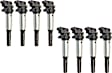 Ignition Coils, Set of 8, (6 Cyl., 2.2L/2.5L/3.0L/3.2L)/(8 Cyl., 4.4L/4.6L/4.8L)/12 Cyl., 6.0L Engines, Black and Silver Coil