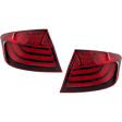 Driver and Passenger Side, Outer Tail Lights, with Bulbs, LED, Mounts on Body