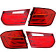 Driver and Passenger Side, Inner and Outer Halogen Tail Light, Without bulb(s), OE Replacement