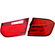 Passenger Side, Inner and Outer Halogen Tail Light, Without bulb(s), OE Replacement