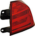 Passenger Side, Inner and Outer Halogen Tail Light, Without bulb(s), OE Replacement