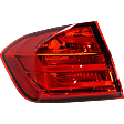 Driver and Passenger Side, Outer Halogen Tail Light, Without bulb(s), OE Replacement