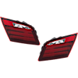 Driver and Passenger Side, Inner Tail Lights, without Bulb, Halogen, Mounts on Luggage Lid