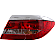 Passenger Side, Inner and Outer Halogen Tail Light, With bulb(s), OE Replacement