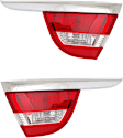 Driver and Passenger Side, Inner Tail Lights, With bulb(s), Halogen, Mounts on Trunk Lid