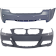 Front and Rear Primed Bumper Covers, For Models With M Package, With Headlight Washer Holes, With Rear Bumper Park Distance Control Sensor Holes