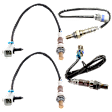 Before and After Catalytic Converter, Driver and Passenger Side Oxygen Sensors, Set of 4, 4-wire