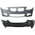 Sedan Front and Rear Primed Bumper Cover