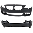 Front and Rear Primed Bumper Cover
