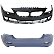 Front and Rear Primed Bumper Cover