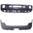 Front and Rear Primed Bumper Cover