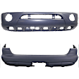 Front and Rear Primed Bumper Cover