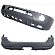 Front and Rear Primed Bumper Cover