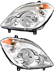 Driver and Passenger Side Halogen Headlight, With bulb(s), OE Replacement, CAPA Certified