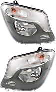 Driver and Passenger Side Halogen Headlight, With bulb(s), OE Replacement