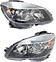 2010 Mercedes Benz C300 - Driver and Passenger Side Halogen Headlight, With bulb(s), For Models Without Special Edition Package (Code P37) and Sportline Package (Code 952), OE Replacement