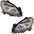Driver and Passenger Side Halogen Headlight, With bulb(s), OE Replacement