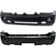 Front and Rear Primed Bumper Cover CAPA Certified