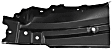 Front, Passenger Side Bumper Ends, without Fog Light Hole, Painted Black Steel Bumper Extension